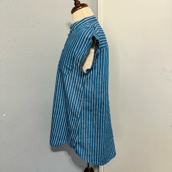 Weekend Suzanne Betro Blue Striped Women's Relaxed Tunic Loungewear Top Size S - Picture 7 of 15